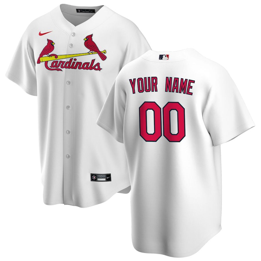 Youth St. Louis Cardinals Nike White Home Replica Custom MLB Jerseys